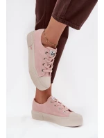 Dámské trampky na platformě LEE ISLA C WOMEN LOW – růžové Dámské trampky na platformě LEE ISLA C WOMEN LOW – růžové