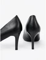 Stylové černé dámské  lodičky na jehlovém podpatku
