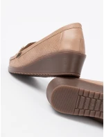 Pohodlné polobotky dámské hnědé na klínku Pohodlné polobotky dámské hnědé na klínku