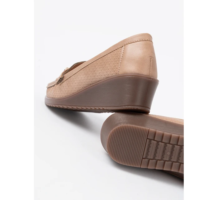 Pohodlné polobotky dámské hnědé na klínku Pohodlné polobotky dámské hnědé na klínku