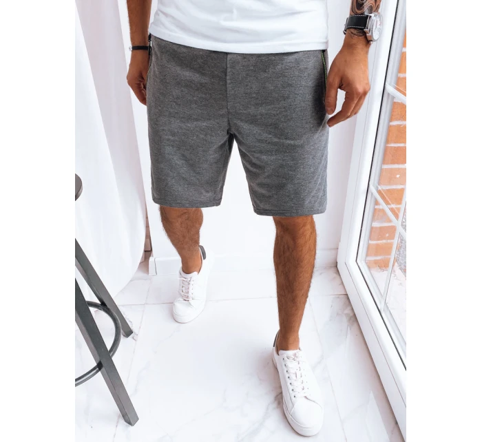 Pánské tmavě šedé teplákové šortky Dstreet model 21968983 - FashionStreet