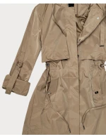 Dámská klasická bunda Goodlookin s podšívkou tmavě béžová (B2006-12)