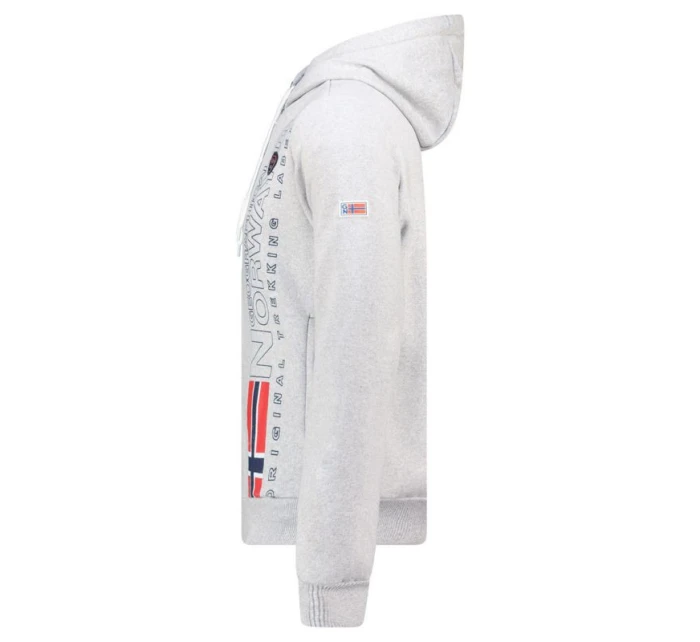 Geographical Norway Fogora DB 100 M WZ3066H/GN-Síťovaná šedá mikina Geographical Norway Fogora DB 100 M WZ3066H/GN-Síťovaná šedá mikina