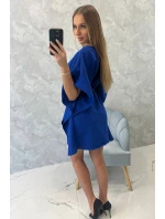 model 21752838 chrpově modré netopýří šaty - K-Fashion