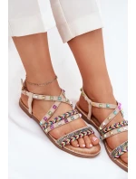 Dámské Sandály Se A Pásky Béžové model 21702742 - Boto Dámské Sandály Se A Pásky Béžové model 21702742 - Boto