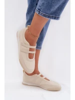 Sportovní dámské baleríny s pásky Béžové Farvessa