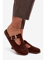 Dámské z umělé semišové hnědé model 22125705 - Boto