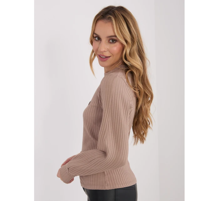 Bluzka RV BZ model 21801869 ciemny bezowy - FPrice Bluzka RV BZ model 21801869 ciemny bezowy - FPrice