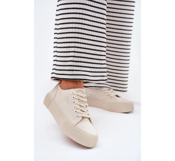 Dámské plátěné tenisky Big Star – béžové