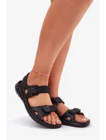 Dámské pěnové sandály na platformě Big Star – černé Dámské pěnové sandály na platformě Big Star – černé