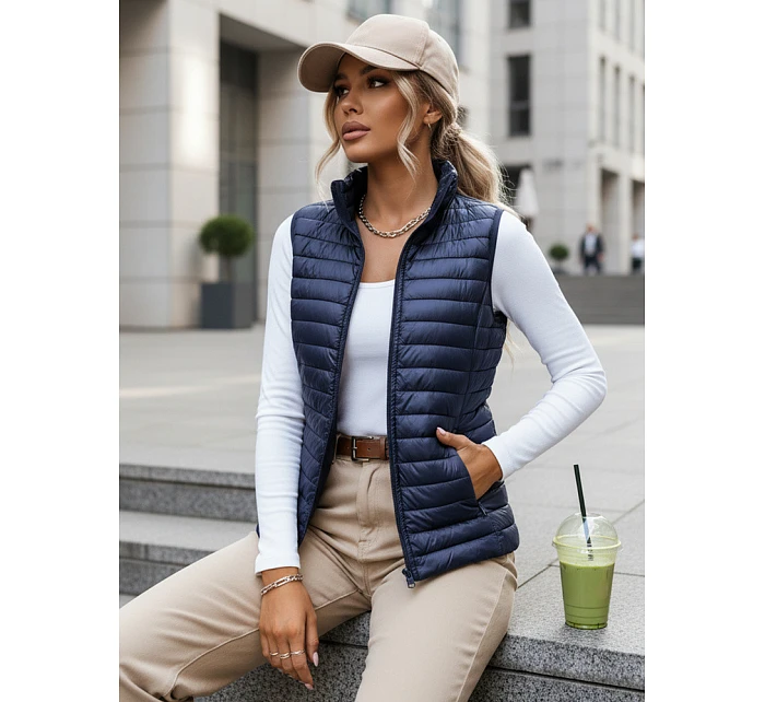 Dámská prošívaná vesta STANSY navy blue FashionStreet TY3962