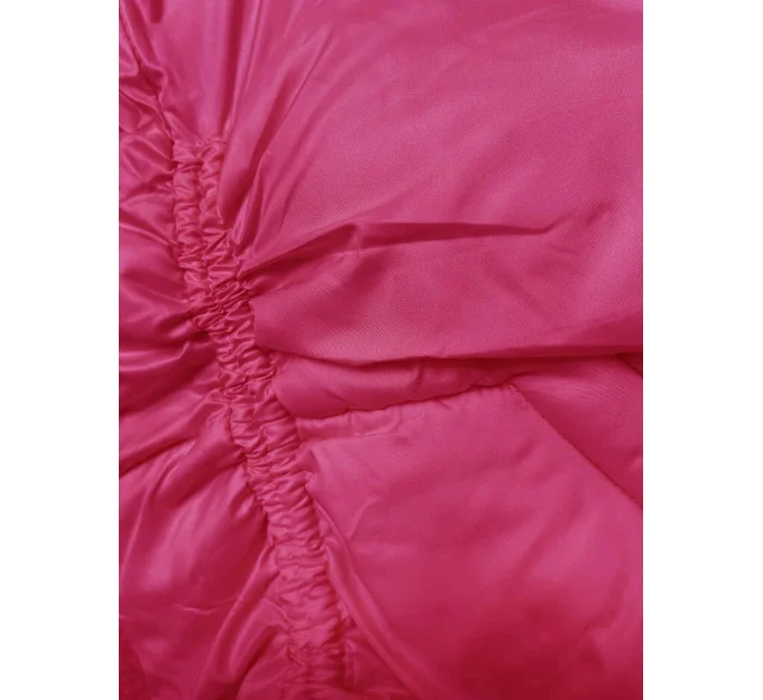 Dámská bunda ve fuchsijové barvě pro přechodné období s podšívkou model 21245857 - XINYILUN