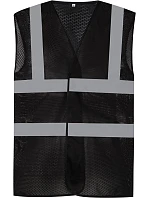 Yoko HVW 120 Hi-Vis síťovaná bezpečnostní vesta 79.W120 black Yoko HVW 120 Hi-Vis síťovaná bezpečnostní vesta 79.W120 black