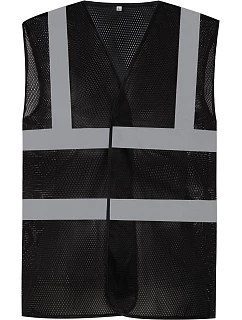Yoko HVW 120 Hi-Vis síťovaná bezpečnostní vesta 79.W120 black