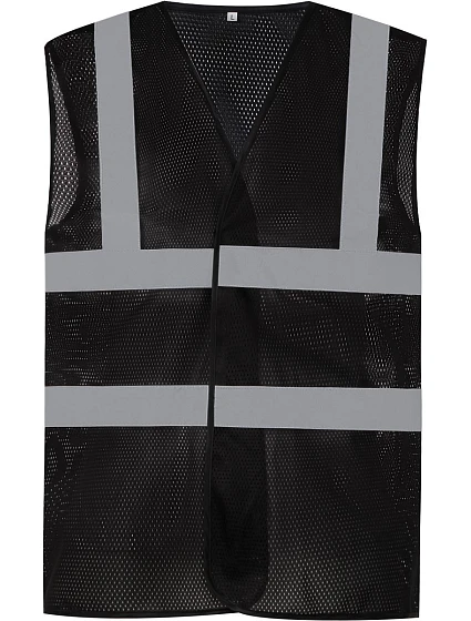 Yoko HVW 120 Hi-Vis síťovaná bezpečnostní vesta 79.W120 black Yoko HVW 120 Hi-Vis síťovaná bezpečnostní vesta 79.W120 black