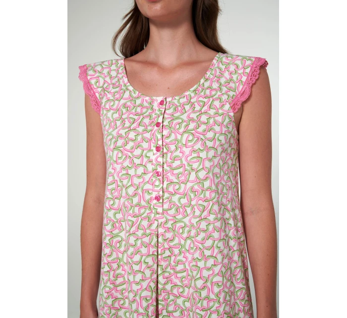 Noční košile s knoflíkovou légou model 19697242 - Vamp