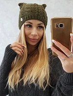 Rabbid K237 khaki fleecová čepice