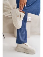 Sneakersy Sportovní Boty Dámské Zateplené Na Masivní Podešvi Béžové Verissha Sneakersy Sportovní Boty Dámské Zateplené Na Masivní Podešvi Béžové Verissha