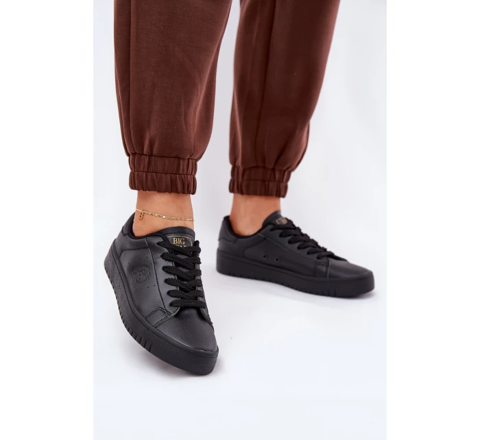 Nízké Dámské Tenisky Z Eko Kůže Big Star NN274576 Černé Nízké Dámské Tenisky Z Eko Kůže Big Star NN274576 Černé