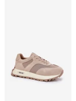 Semišové Sneakersy Na Platformě Dámské Big Star RR274897 HI-POLY SYSTEM Béžové Semišové Sneakersy Na Platformě Dámské Big Star RR274897 HI-POLY SYSTEM Béžové