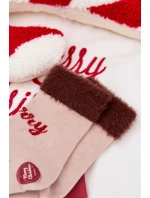 Vánoční dětské ponožky s kožíškem a  alpaka béžová model 21786761 - Aura.via