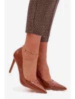 Lakované lodičky z eko kůže Camel Jonira