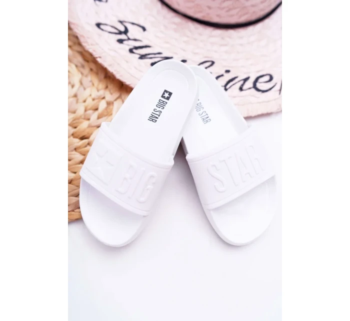 Dětské módní pantofle Big Star - bílé