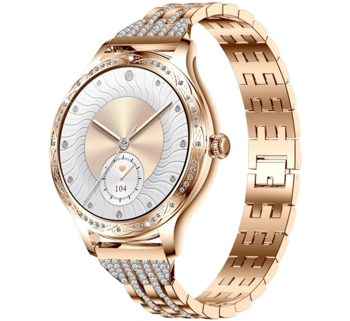 Dámské chytré hodinky VELTORI VT350-1 Náramek růžové zlato Dámské chytré hodinky VELTORI VT350-1 Náramek růžové zlato