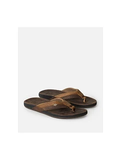 Plážové žabky RIP CURL Bell.S Leather Open Toe, hnědé