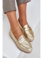 Dámské espadrilky s  na ploché podrážce zlaté model 21683655 - Boto