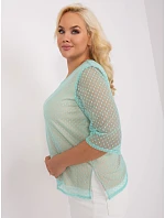 Bluzka LK BZ model 22188171 mietowy - FPrice Bluzka LK BZ model 22188171 mietowy - FPrice