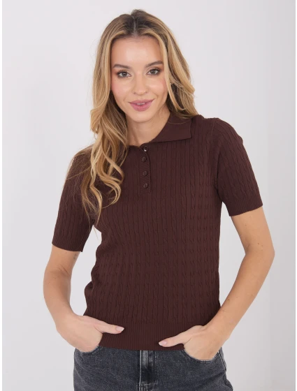 Svetr PM SW CV6679.32 tmavě hnědý