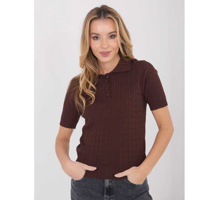 Svetr PM SW CV6679.32 tmavě hnědý