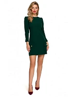 K148 Trapézové šaty - lahvově zelené