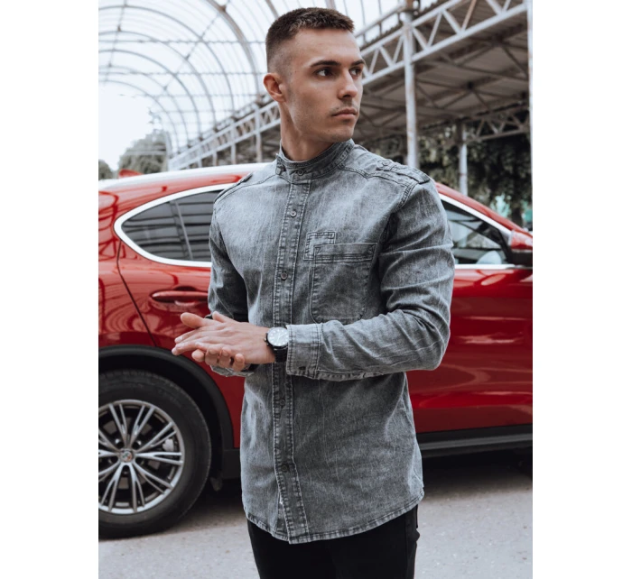 Pánská šedá košile Dstreet model 21977369 - FashionStreet