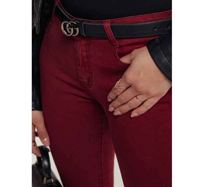 Dámské skinny džíny BRITTNIX vínové FashionStreet UY2222