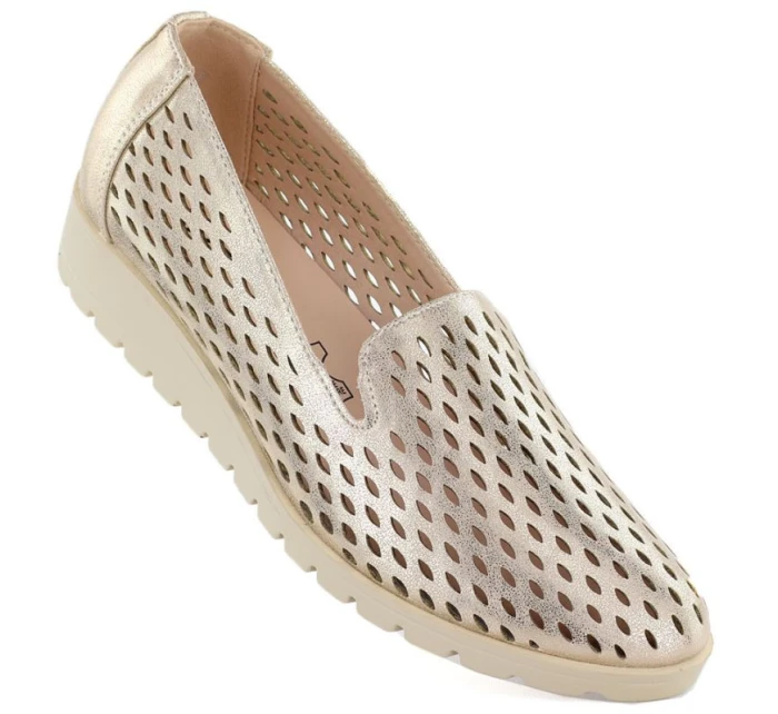 Dámská zlatá prolamovaná obuv Jezzi RMR1628