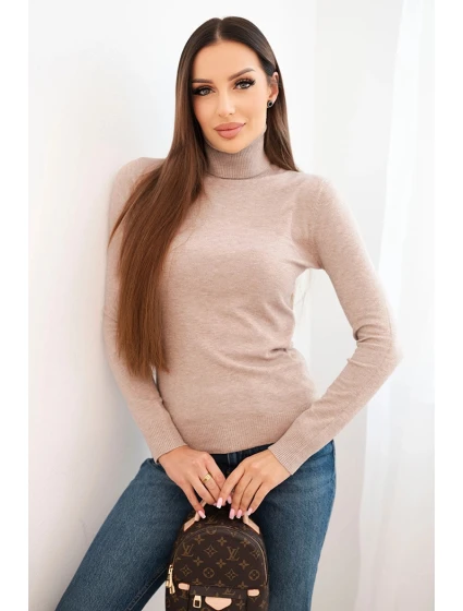 Dámský svetr z viskózy s rolákem a dlouhým rukávem fango