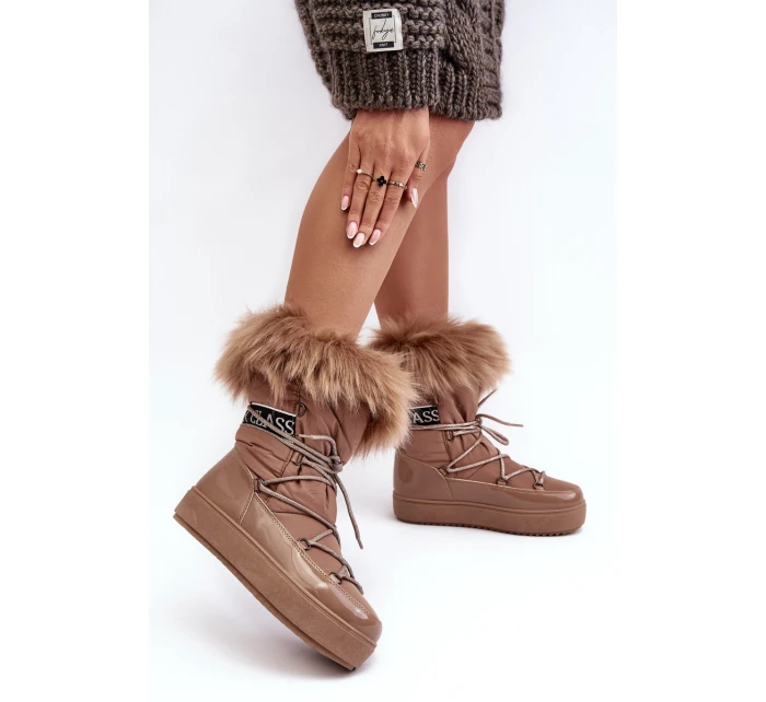 Dámské zavazovací sněhule tmavě hnědé Santero Dámské zavazovací sněhule tmavě hnědé Santero