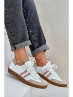 model 21684277 Kožené Nízké Sneakersy Dámské Béžové - Zazoo