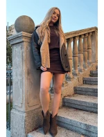 Nakopávací dámské kožené boty z přírodního semiše čokoládové Beretta Nakopávací dámské kožené boty z přírodního semiše čokoládové Beretta