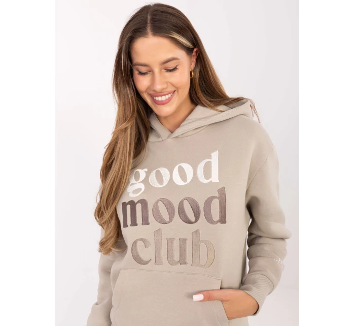 Mikina D10608BC02802A2NO světle béžová Mikina D10608BC02802A2NO světle béžová