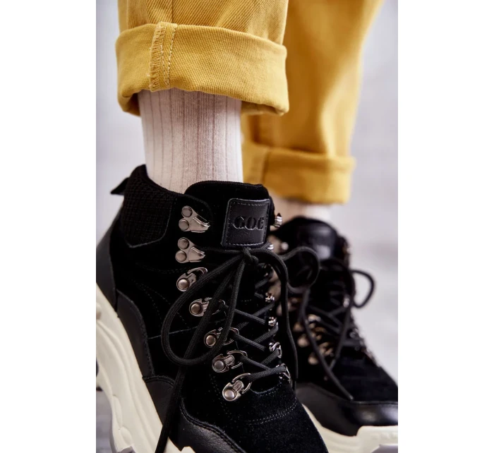 Dámská vysoká sportovní obuv GOE KK2N4098 Černe Dámská vysoká sportovní obuv GOE KK2N4098 Černe