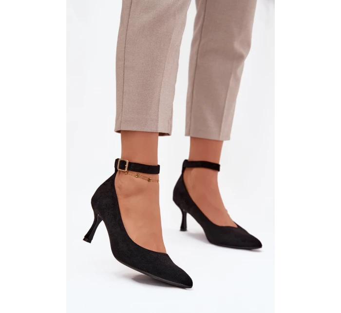 Lodičky z eko semiše Devoria – černé Lodičky z eko semiše Devoria – černé