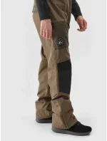 Pánské snowboardové kalhoty se šlemi 4FAW23TFTRM346-81S hnědé - 4F