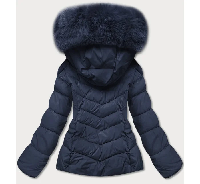 KRÓTKA KURTKA DAMSKA ZIMOWA GRANATOWA model 21244667 - YES!PINK