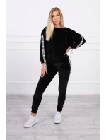 model 21753118 velurová sada černá - K-Fashion