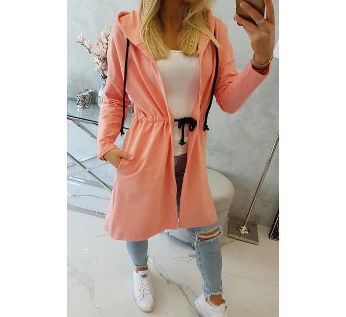 Sukně s delšími zády meruňková