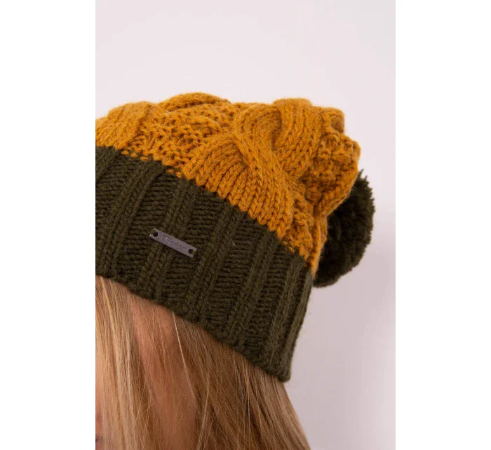 Fleecová čepice Paris K212 hořčicová+khaki Fleecová čepice Paris K212 hořčicová+khaki