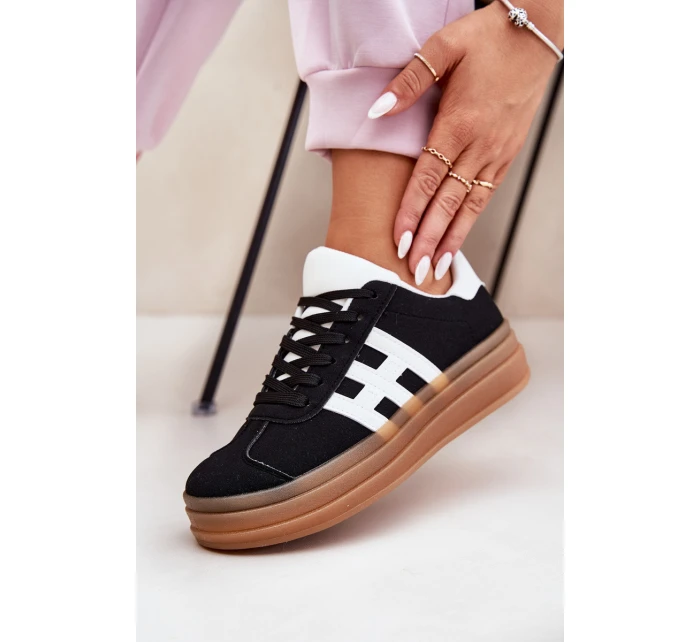 Dámské tenisky na platformě černé Syliyana Dámské tenisky na platformě černé Syliyana